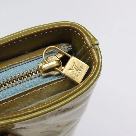 LOUIS VUITTON Monogram Vernis Houston Hand Bag Baby Blue M91005 LV Auth 115892 - Picture 13 of 16